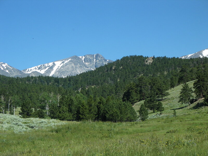 Snow-capped Mountain Range — Green, Serene