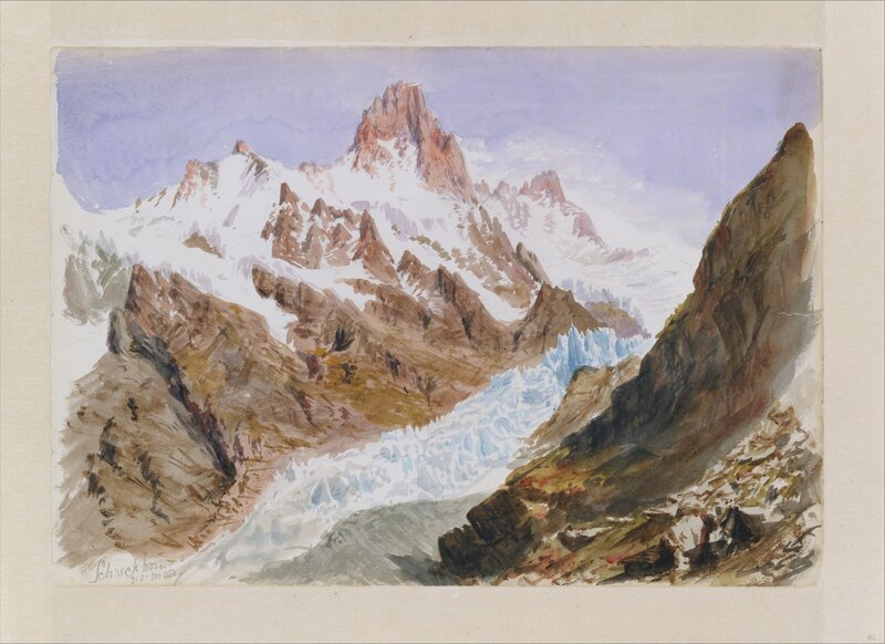 Snow-capped Mountain Range — Purple, Dramatic, Painting