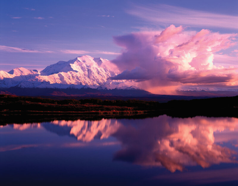 Snow-capped Mountain Range — Purple