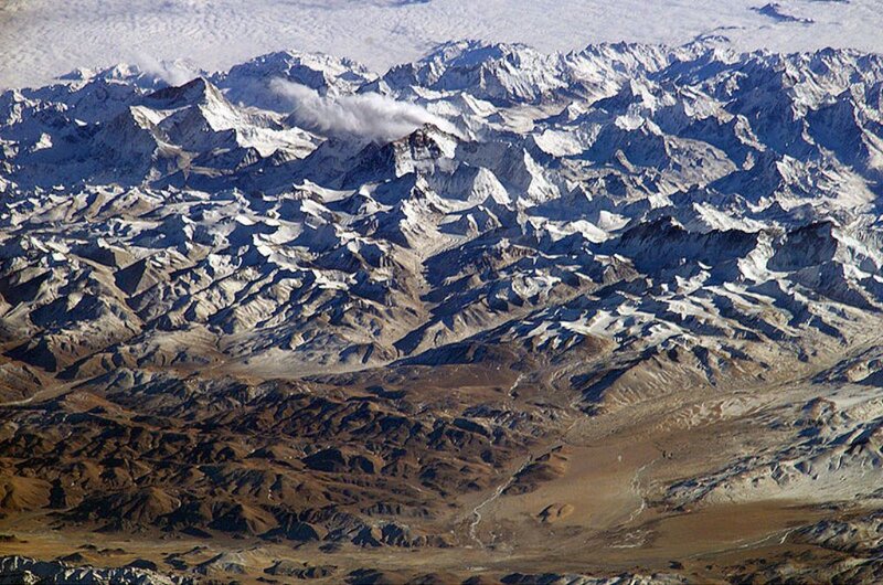 Snow-capped Mountain Range — White, Dramatic