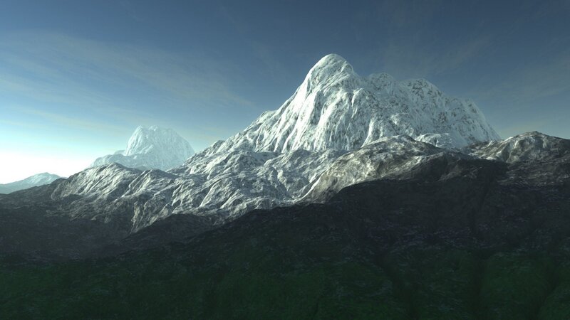 Snow-capped Mountain Range — White, Serene, Morning
