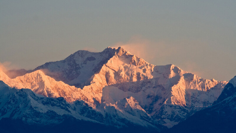 Snow-capped Mountain Range — White, Serene, Sunrise