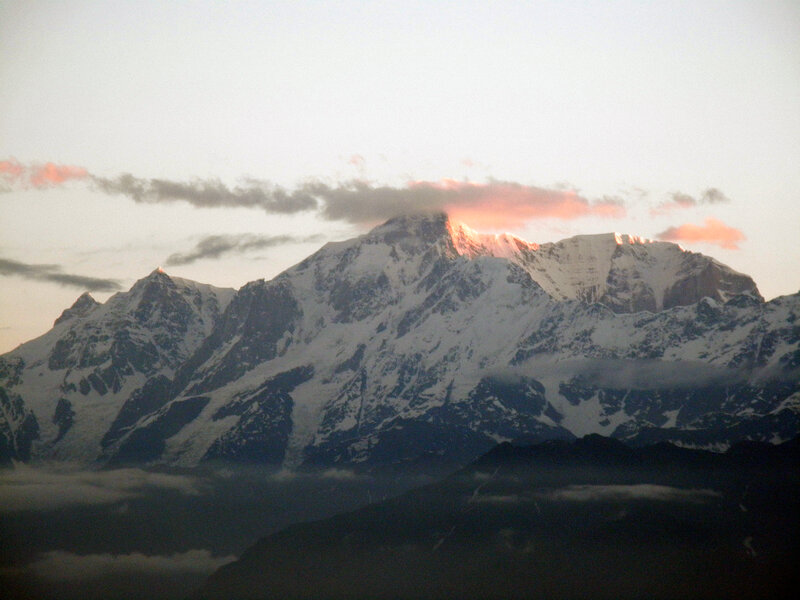 Snow-capped Mountain Range — White, Serene