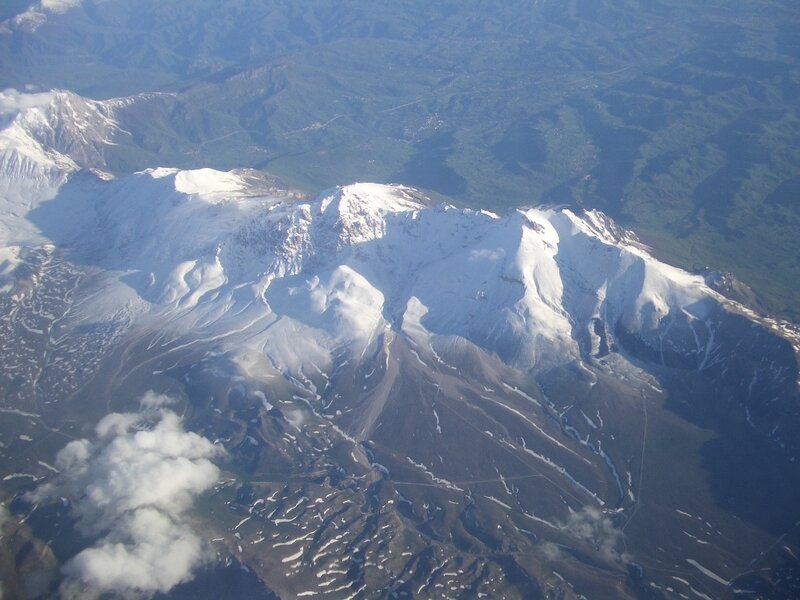 Snow-capped Mountain Range — White