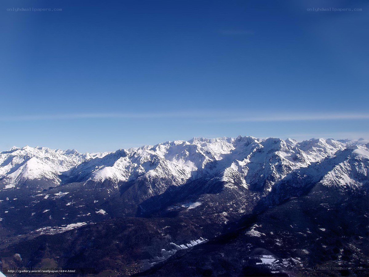 Snow-Capped Mountain Range