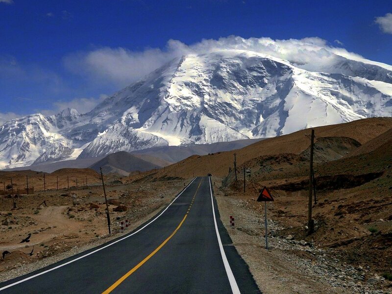 Snow-capped Mountain Road