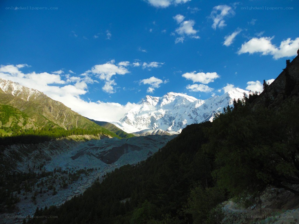 snow-capped mountain valley
