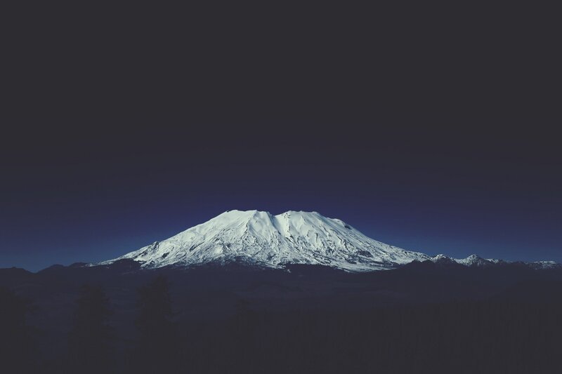 Snow-capped Mountain — White, Dramatic