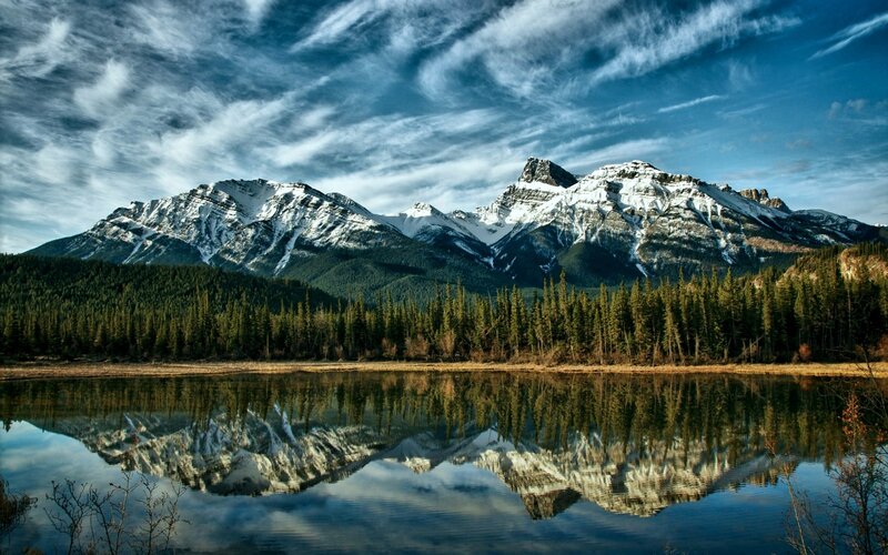 Snow-capped Mountains — Afternoon, White