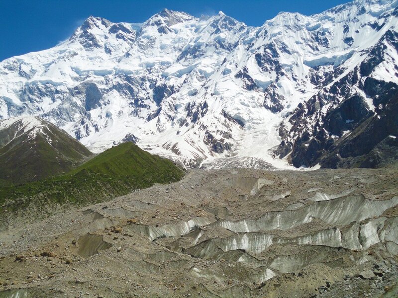 snow-capped mountains and glacier