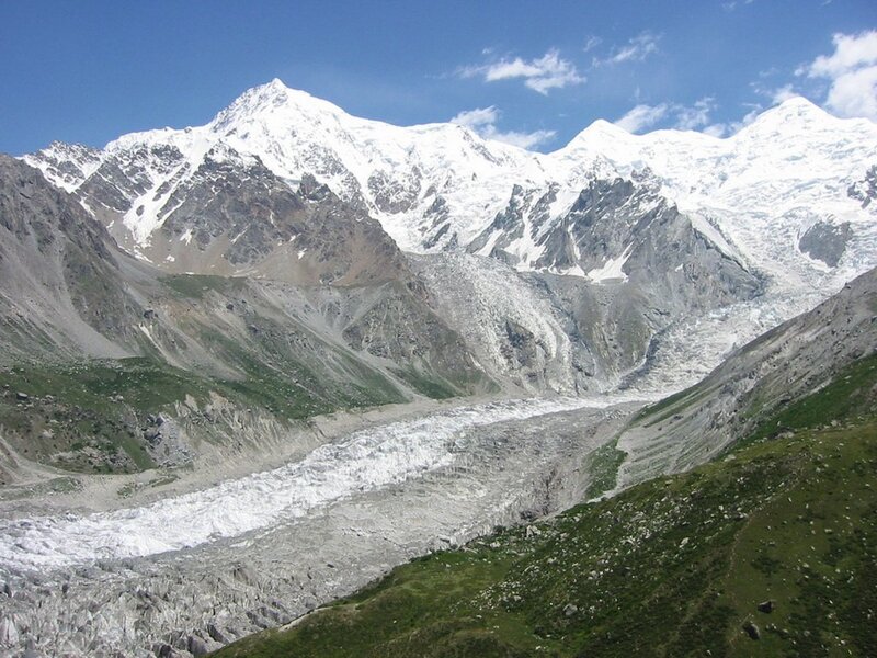 snow-capped mountains and glacier