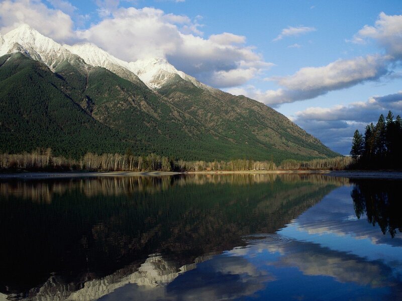 Snow-capped Mountains — Blue, Clouds