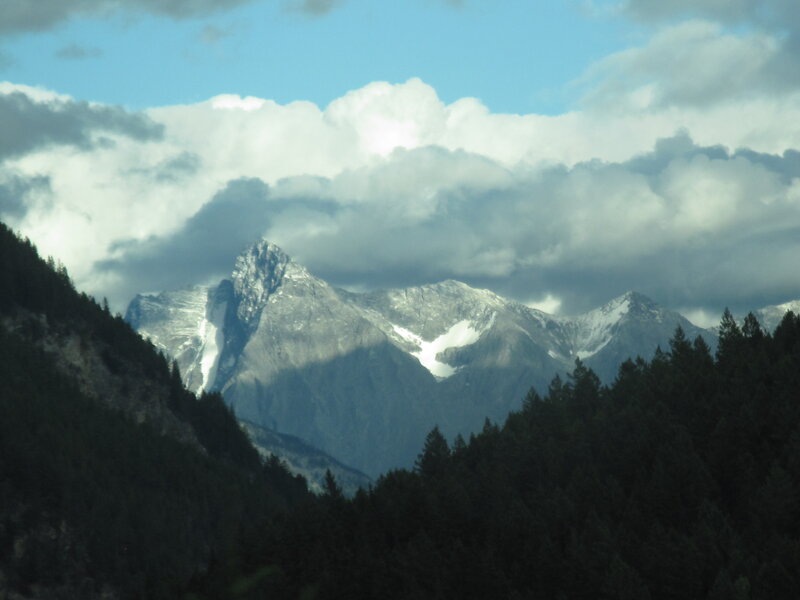 Snow-capped Mountains — Blue, Dramatic, Afternoon, Photograph, Clouds, Forest