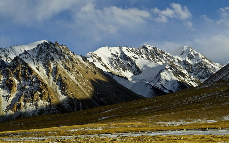 Snow-capped Mountains — Blue, Dramatic, Afternoon, Photograph, Sky