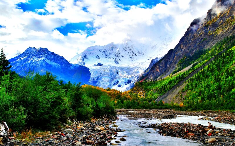 Snow-capped Mountains — Blue, Dramatic, Afternoon, Photograph