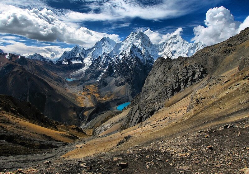 Snow-capped Mountains — Blue, Dramatic, Afternoon