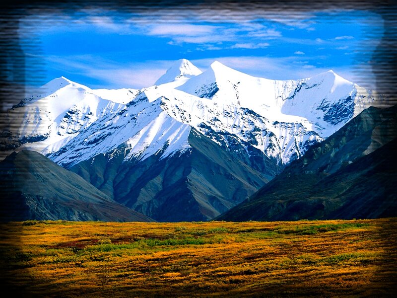 Snow-capped Mountains — Blue, Dramatic, Autumn, Photograph, Sky