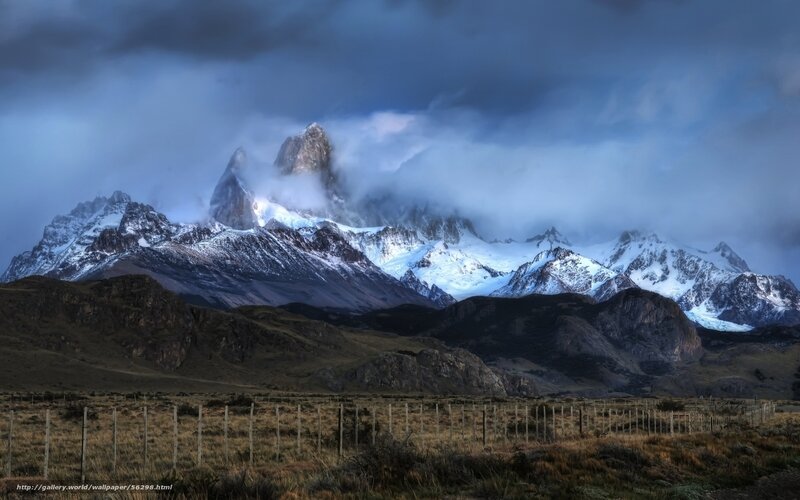 Snow-capped Mountains — Blue, Dramatic, Morning, Photograph