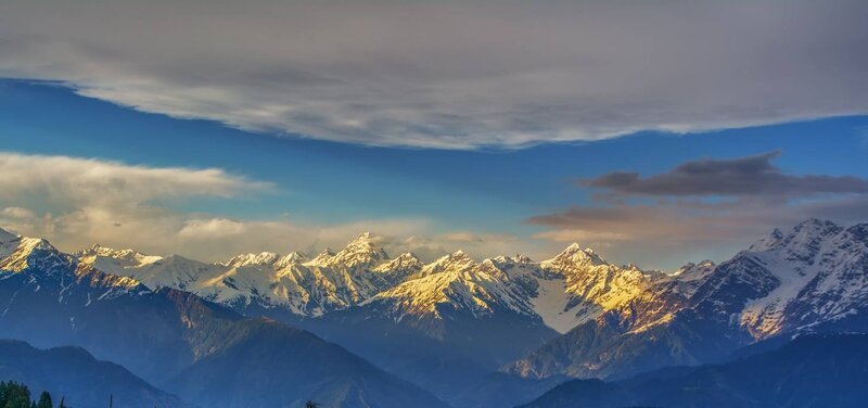 Snow-capped Mountains — Blue, Dramatic, Sunrise, Photograph, Clouds, Sky