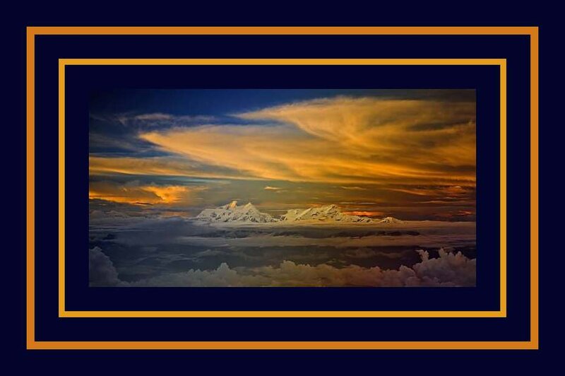 Snow-capped Mountains — Blue, Dramatic, Sunset, Photograph, Clouds
