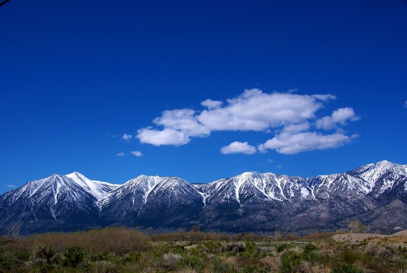 Snow-capped Mountains — Blue, Serene, Afternoon, Photograph, Clouds