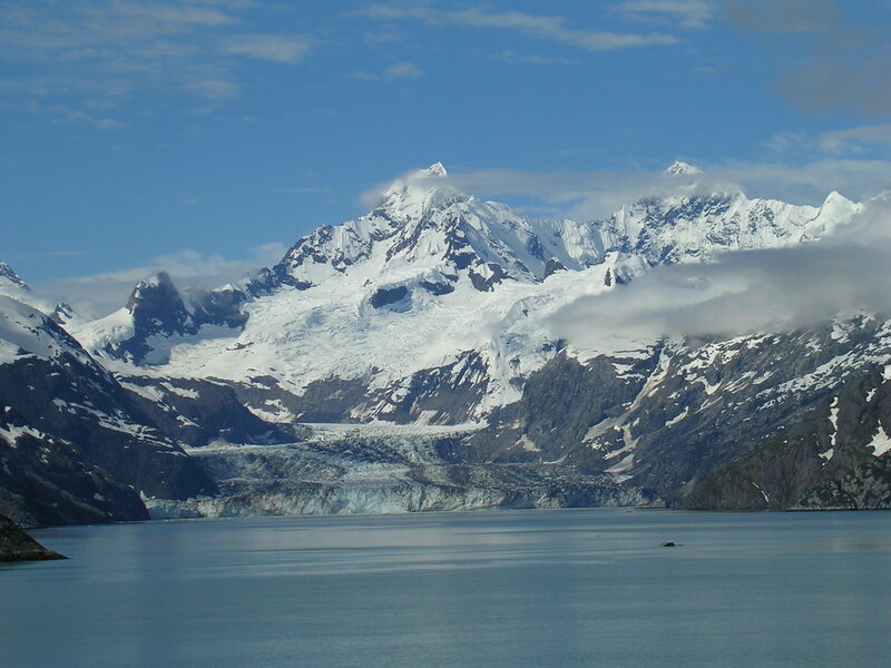 Snow-capped Mountains — Blue, Serene, Afternoon, Photograph, Glacier, Water