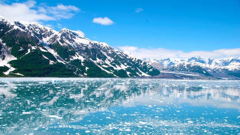 Snow-capped Mountains — Blue, Serene, Afternoon, Photograph, Icebergs, Glacier