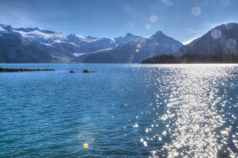 Snow-capped Mountains — Blue, Serene, Afternoon, Photograph, Lake, Trees, Rocks
