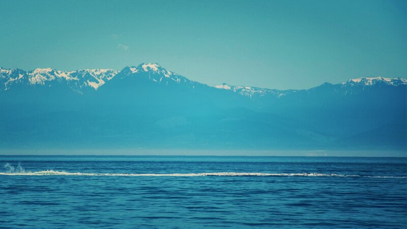 Snow-capped Mountains — Blue, Serene, Afternoon, Photograph, Sea, Sky