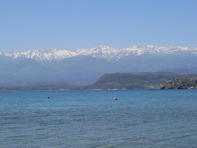 Snow-capped Mountains — Blue, Serene, Afternoon, Photograph, Sea