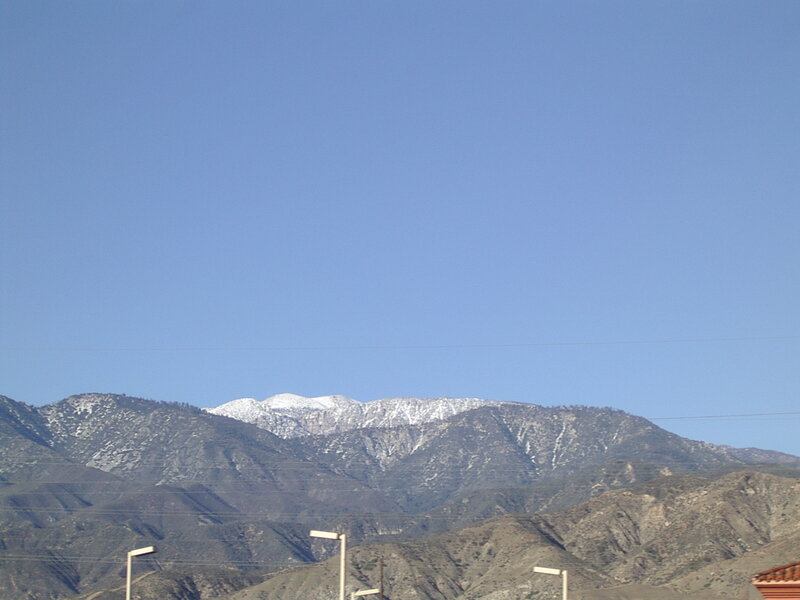 Snow-capped Mountains — Blue, Serene, Afternoon, Photograph, Sky, Streetlights