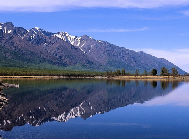 Snow-capped Mountains — Blue, Serene, Afternoon, Photograph