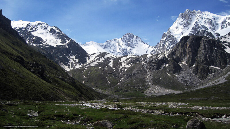 Snow-capped Mountains — Blue, Serene, Afternoon, Photograph, Valley, Rocks