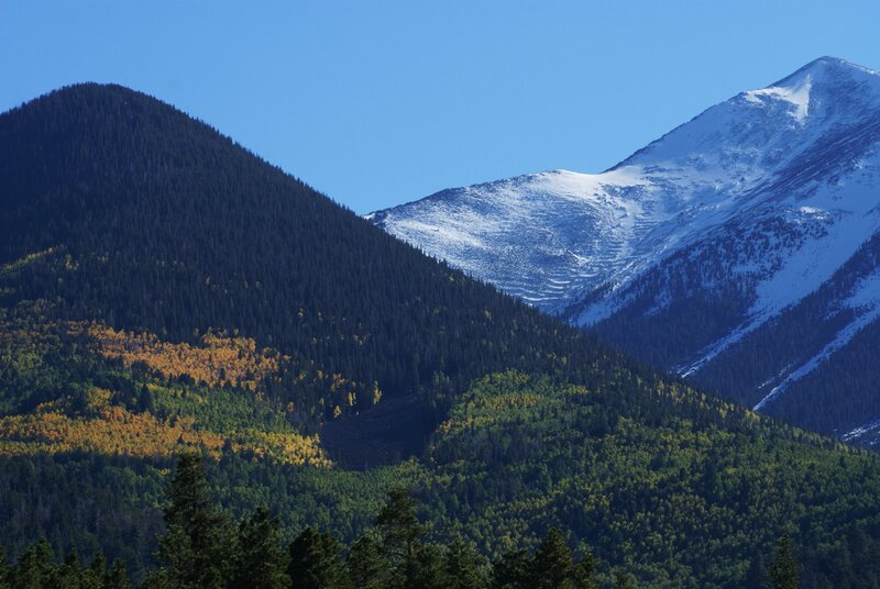 Snow-capped Mountains — Blue, Serene, Autumn