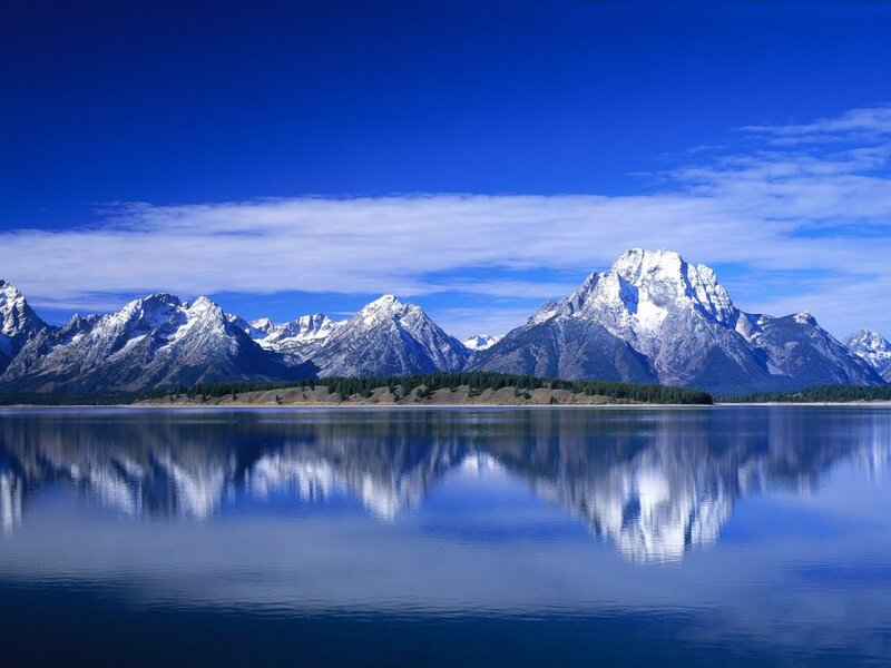 Snow-capped Mountains — Blue, Serene, Daytime