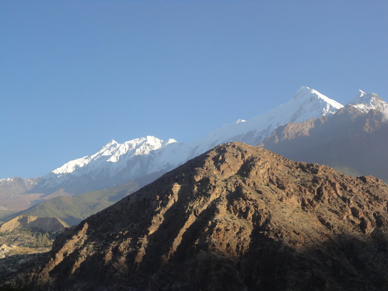 Snow-capped Mountains — Blue, Serene, Morning, Photograph, Sky, Rocks