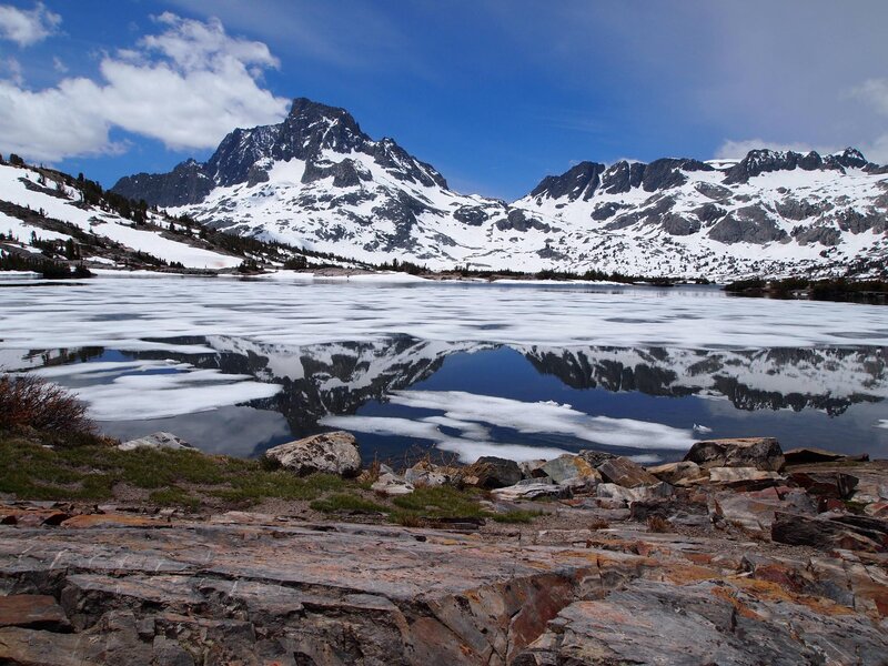 Snow-capped Mountains — Blue, Serene, Summer, Photograph, Lake, Rocks