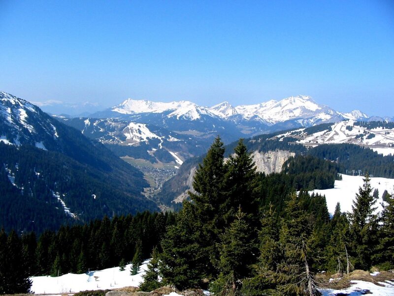 Snow-capped Mountains — Blue, Serene, Winter, Photograph, Forests, Valley, Ski Slopes