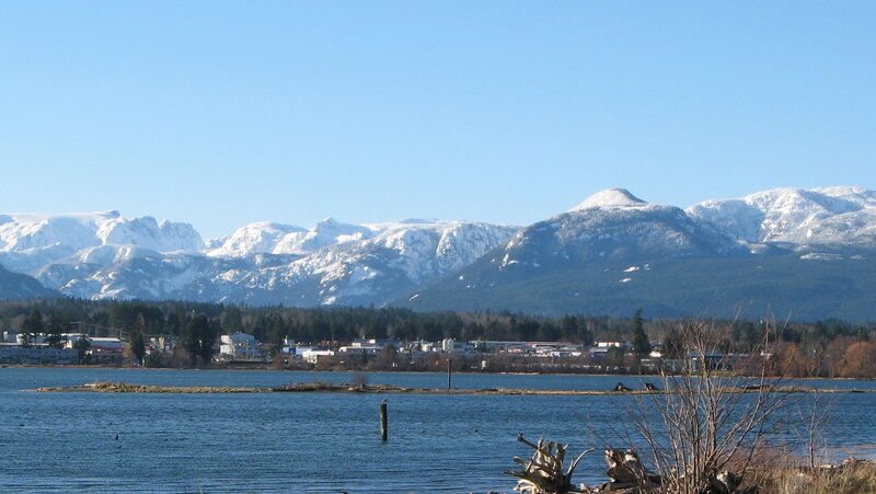 Snow-capped Mountains — Blue, Serene, Winter, Photograph, Town