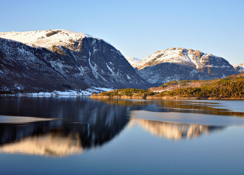 Snow-capped Mountains — Blue, Serene, Winter