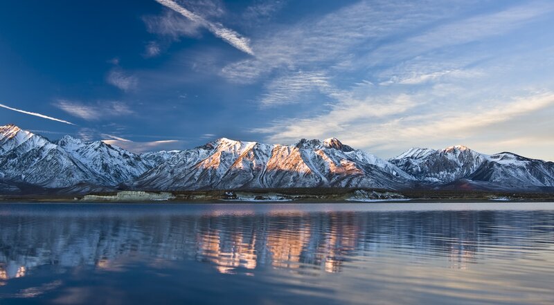 Snow-capped Mountains — Blue, Sunrise