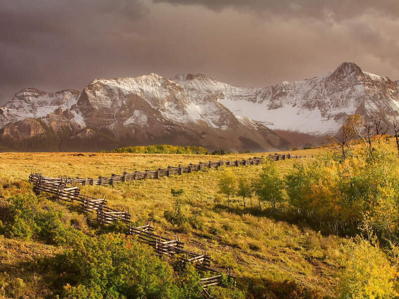 Snow-capped Mountains — Brown, Dramatic, Autumn