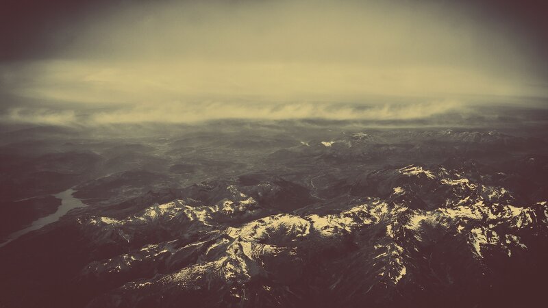 Snow-capped Mountains — Brown, Dramatic, Photograph, River
