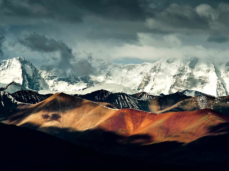 Snow-capped Mountains — Brown, Dramatic, Sunrise