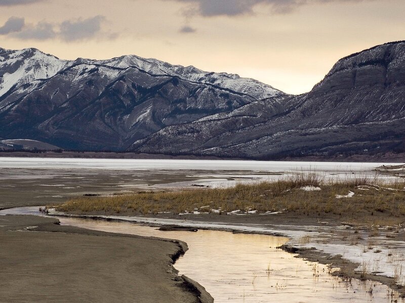 Snow-capped Mountains — Brown, Serene, Winter