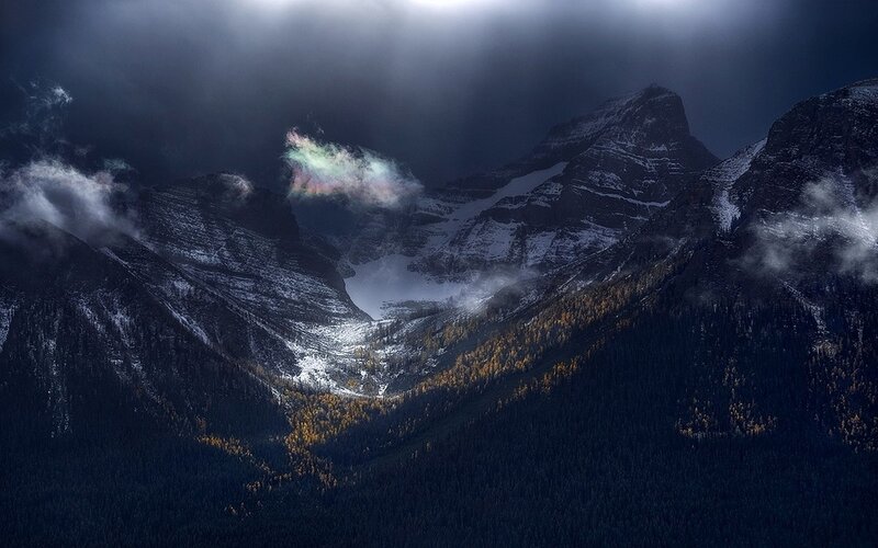 Snow-capped Mountains — Dark Blue