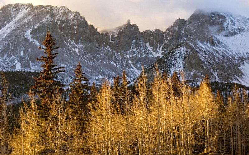 Snow-capped Mountains — Gold, Serene, Sunset, Photograph