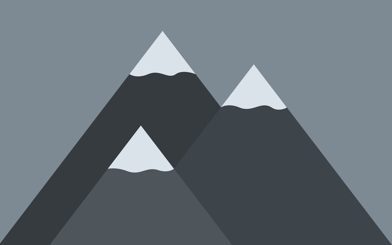 Snow-capped Mountains — Gray, Calm, Minimalist