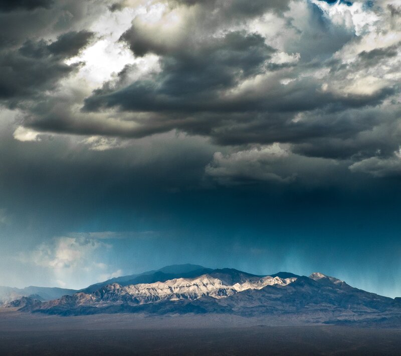 Snow-capped Mountains — Gray, Dramatic, Photograph, Clouds, Desert