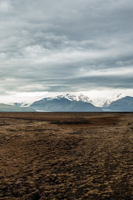 Snow-capped Mountains — Gray, Dramatic, Photograph, Clouds, Field